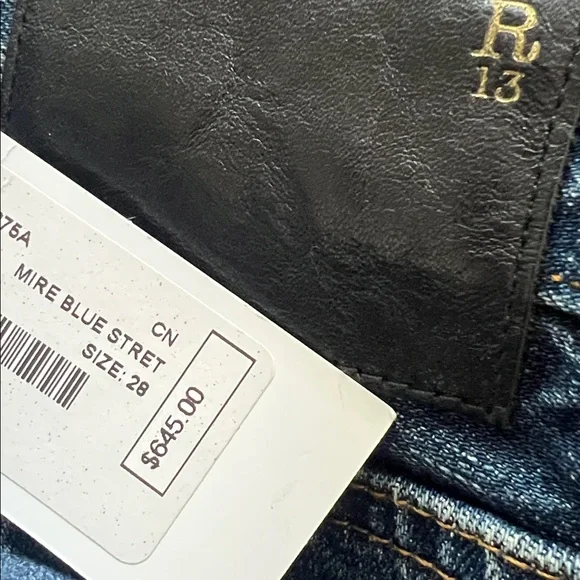 R13 Jane Jean Mire Blue size 28 New with tags - Picture 10 of 10